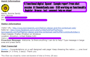 Screen shot of transcript from the chat feature to the left, and bottom left of our page!