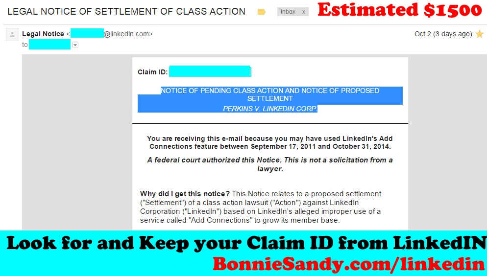 How to file your Linkedin claim as part of that $13 million potential settlement before the December 14, 2015 deadline